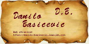 Danilo Bašičević vizit kartica